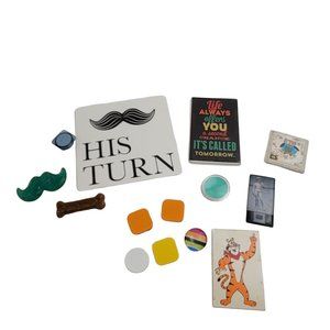 🌼 3/$15 Lot of 14 Assorted Refrigerator Magnets | Tony Tiger Mustache His Turn